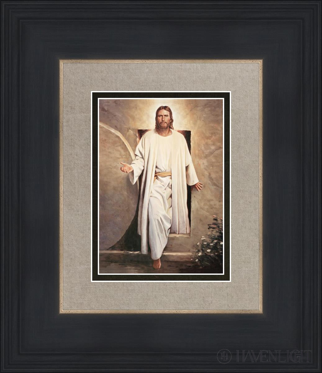 He Is Risen Vintage Open Edition Print / 5 X 7 Black 12 3/4 14 Art
