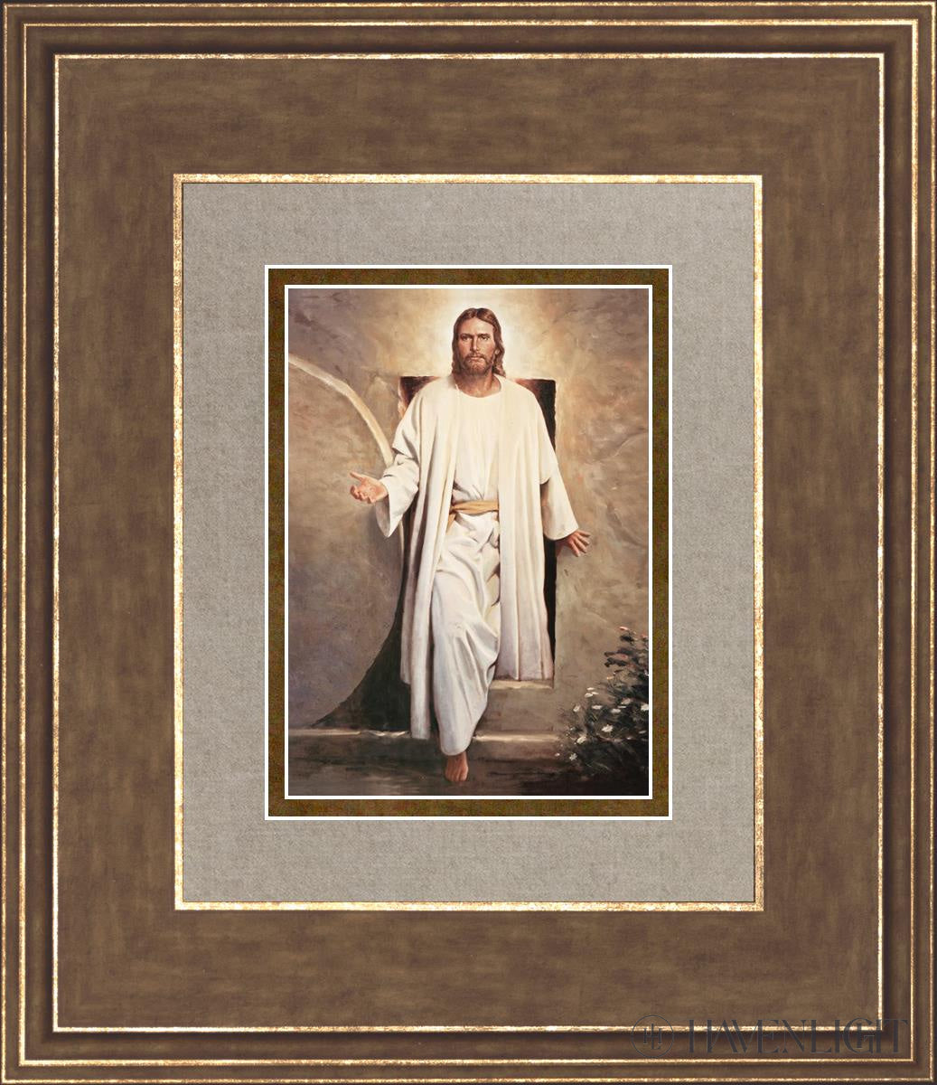 He Is Risen Vintage Open Edition Print / 5 X 7 Gold 12 3/4 14 Art