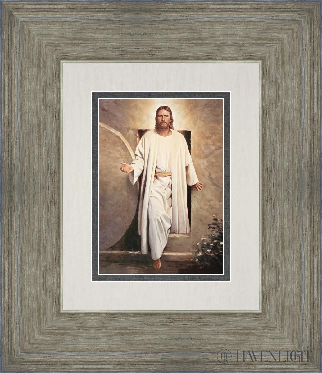 He Is Risen Vintage Open Edition Print / 5 X 7 Gray 12 3/4 14 Art