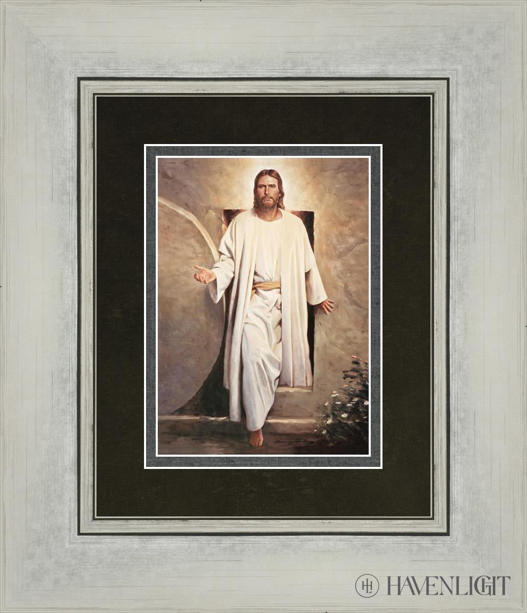 He Is Risen Vintage Open Edition Print / 5 X 7 Silver 12 1/4 14 Art