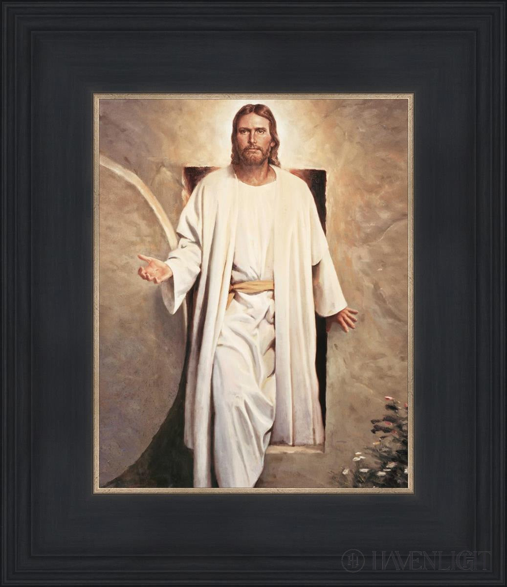 He Is Risen Vintage Open Edition Print / 8 X 10 Black 12 3/4 14 Art