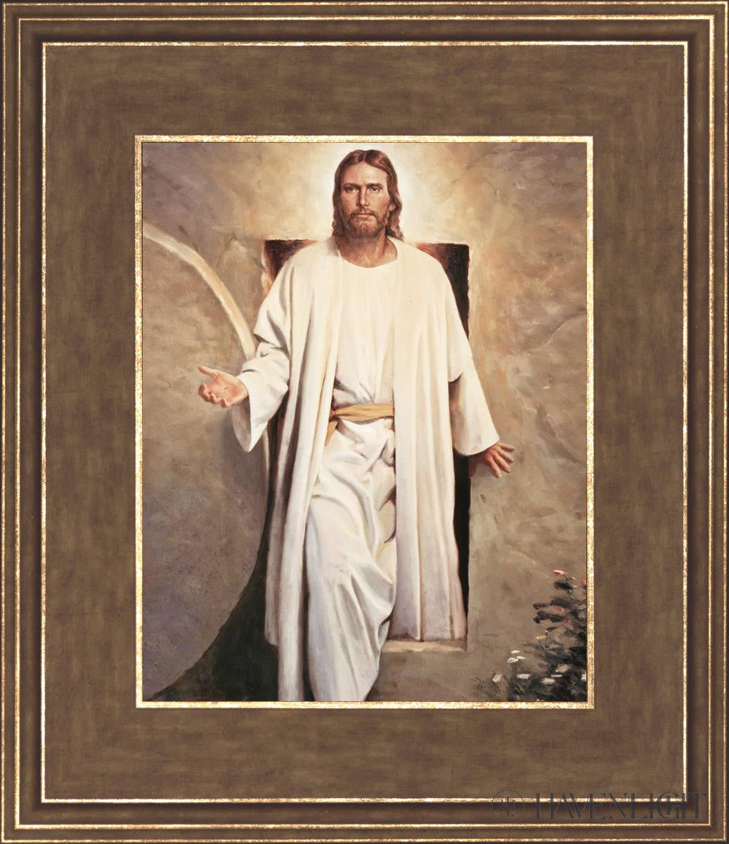 He Is Risen Vintage Open Edition Print / 8 X 10 Gold 12 3/4 14 Art