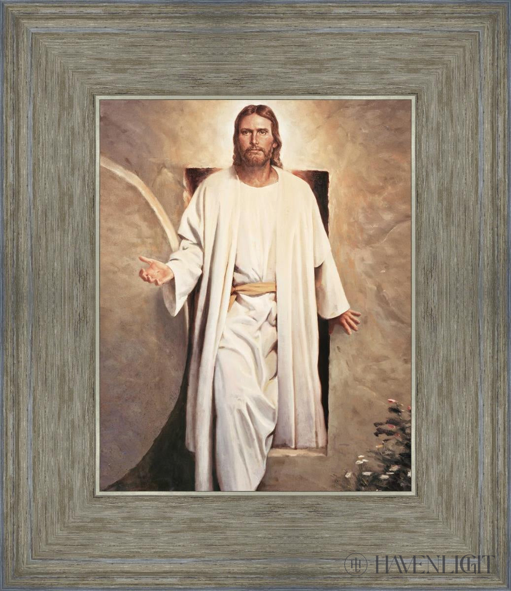 He Is Risen Vintage Open Edition Print / 8 X 10 Gray 12 3/4 14 Art