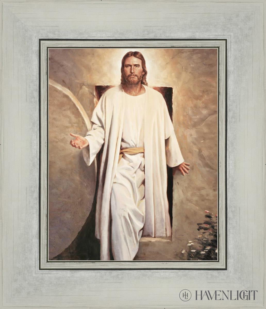 He Is Risen Vintage Open Edition Print / 8 X 10 Silver 12 1/4 14 Art