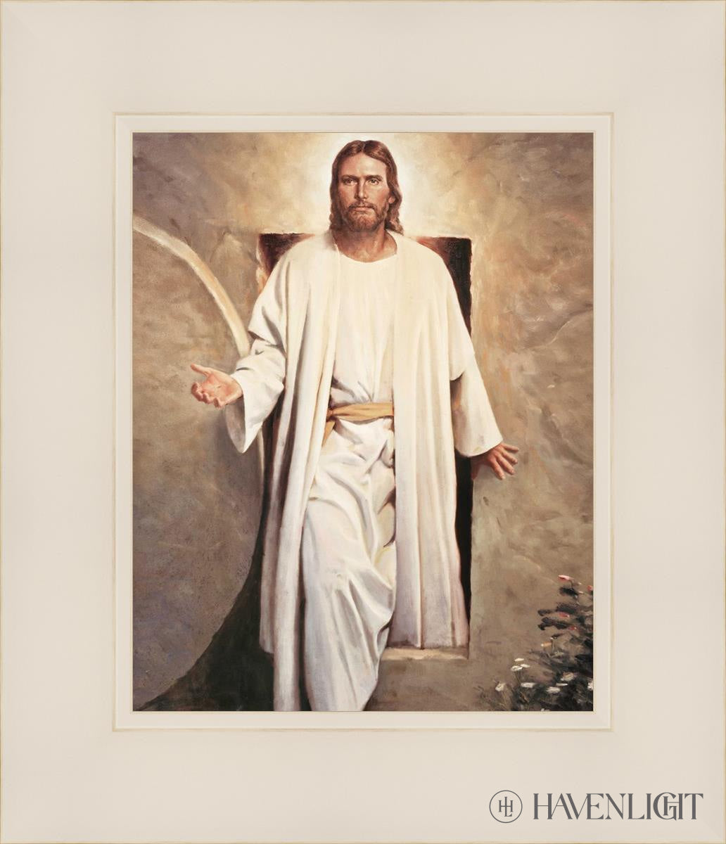 He Is Risen Vintage Open Edition Print / 8 X 10 White 12 1/4 14 Art
