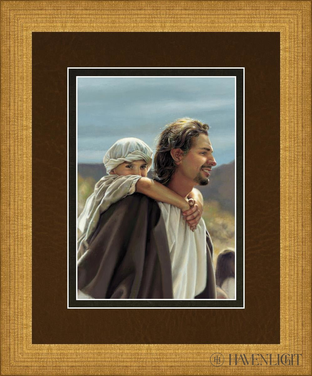 Hold On Tight Open Edition Print / 5 X 7 Matte Gold 9 3/4 11 Art