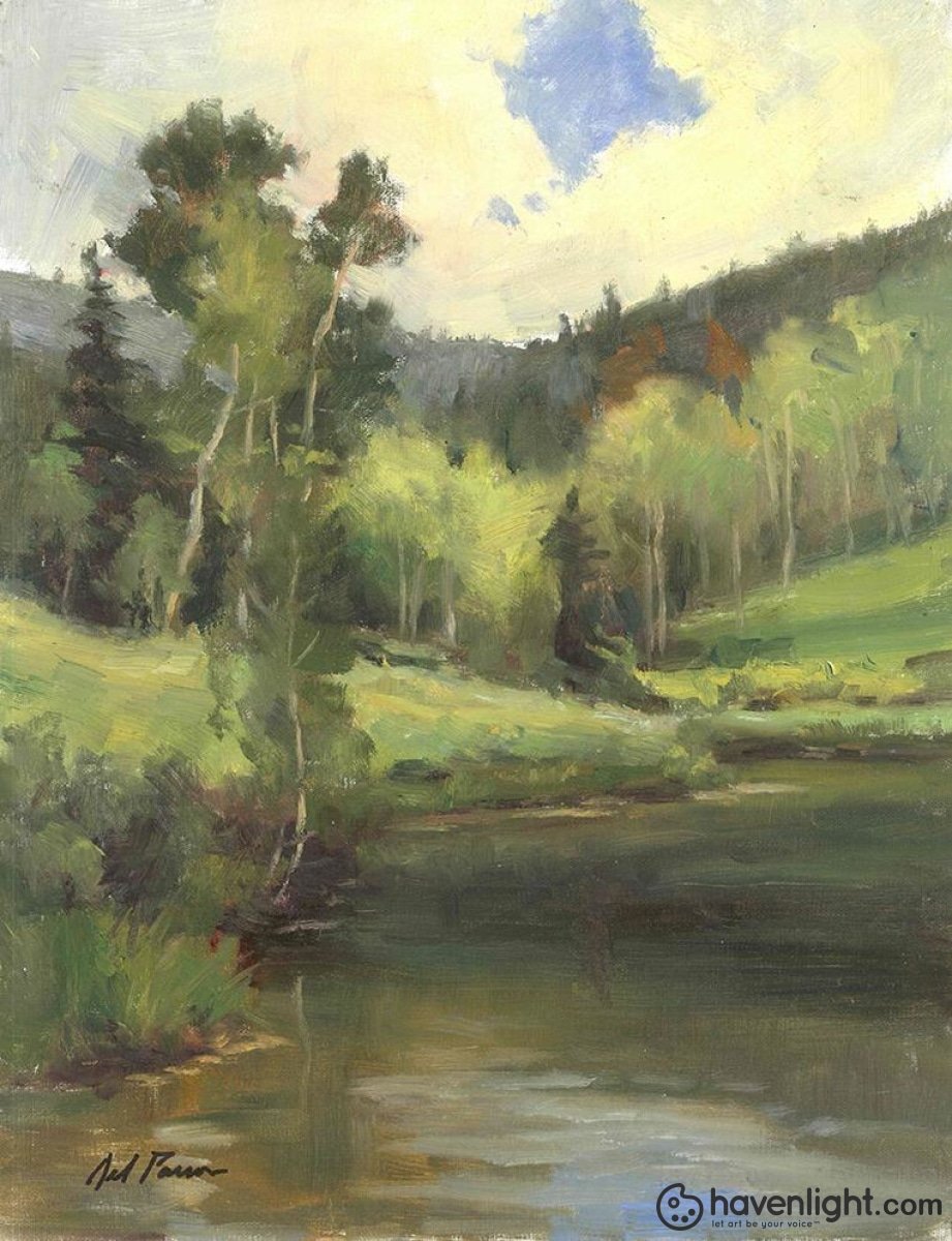 Kids Pond 11 X 14 Original Painting