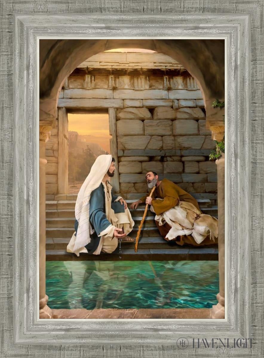 Living Water At Bethesda Open Edition Canvas / 12 X 18 Silver 16 3/4 22 Art