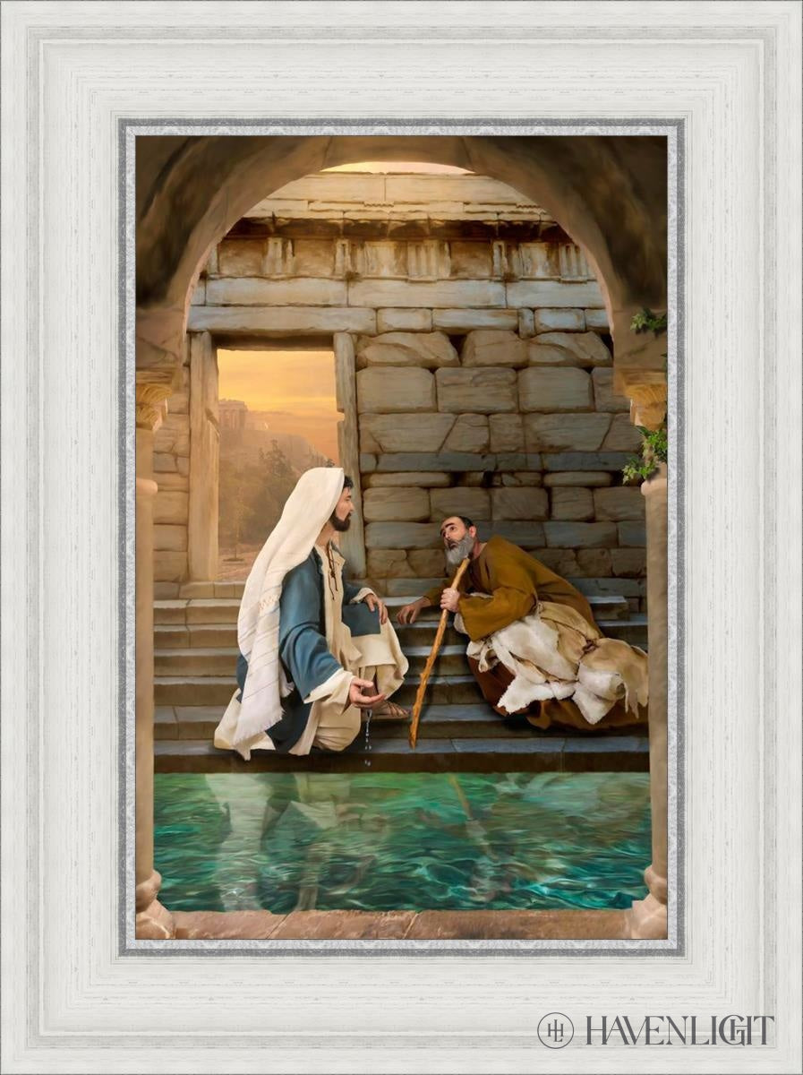 Living Water At Bethesda Open Edition Canvas / 12 X 18 White 17 3/4 23 Art