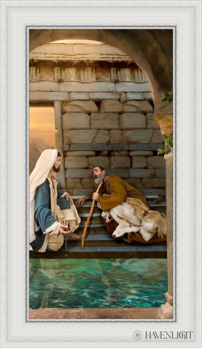 Living Water At Bethesda Open Edition Canvas / 15 X 30 White 20 3/4 35 Art