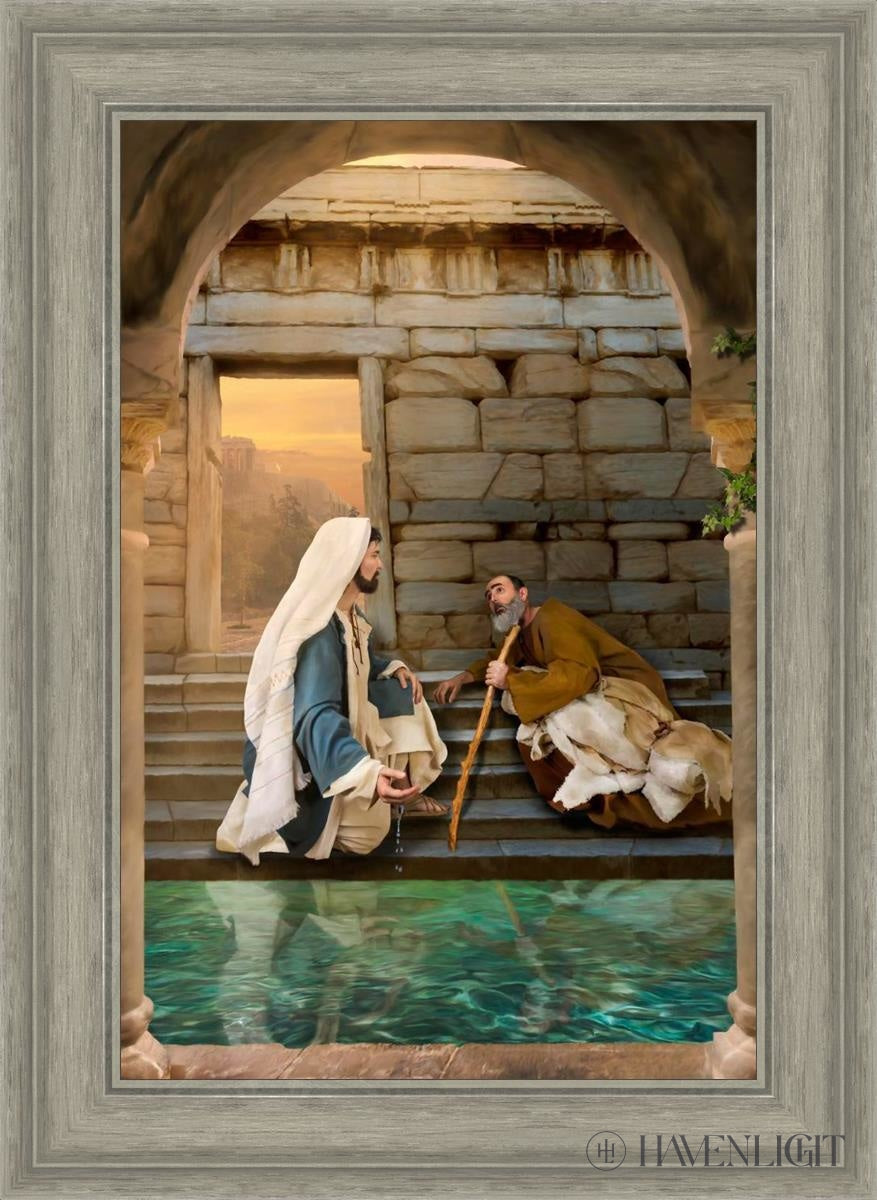 Living Water At Bethesda Open Edition Canvas / 16 X 24 Gray 21 3/4 29 Art