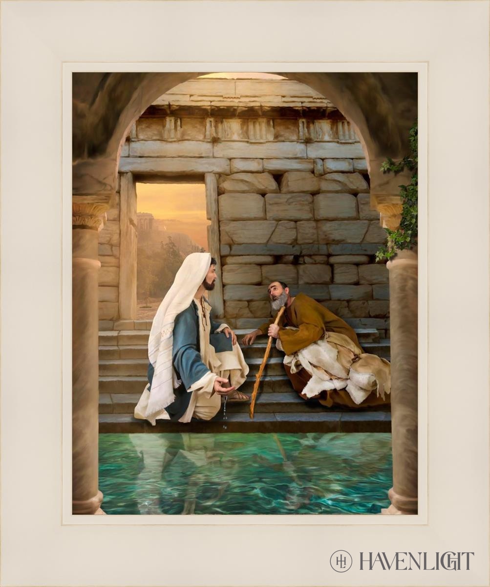 Living Water At Bethesda Open Edition Print / 11 X 14 White 15 1/4 18 Art