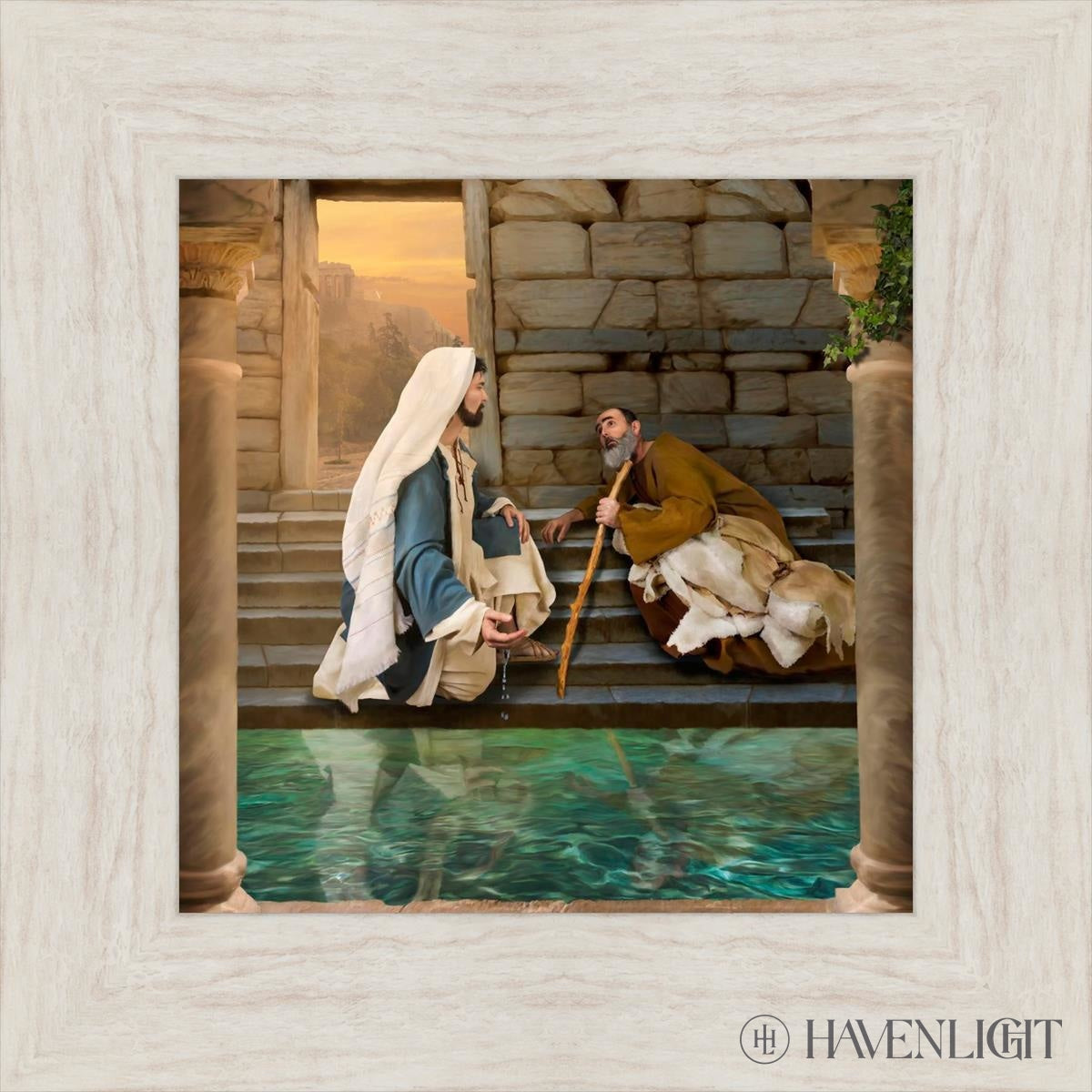 Living Water At Bethesda Open Edition Print / 12 X Ivory 17 1/2 Art