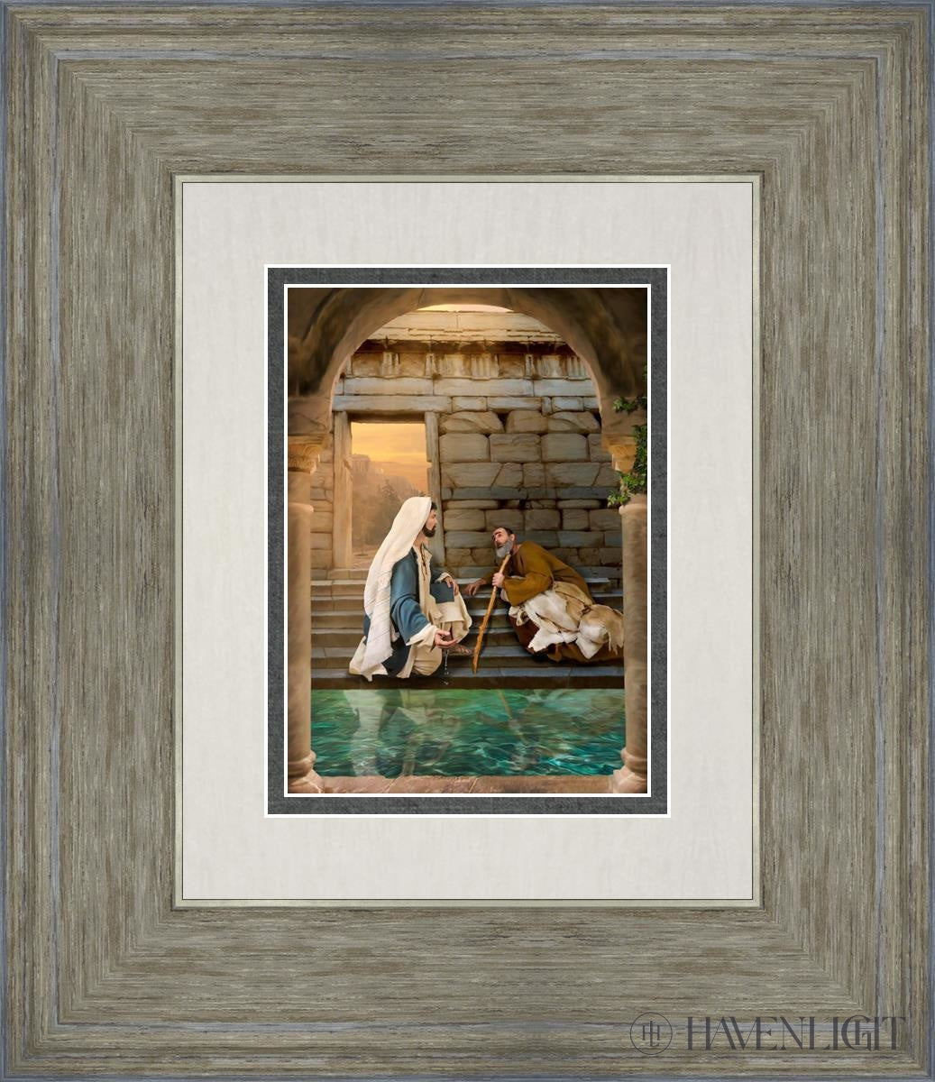 Living Water At Bethesda Open Edition Print / 5 X 7 Gray 12 3/4 14 Art