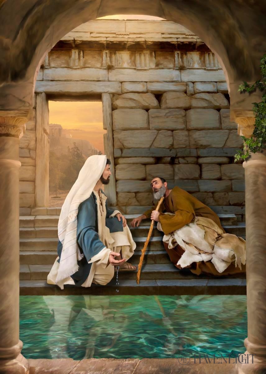 Living Water At Bethesda Open Edition Print / 5 X 7 Only Art