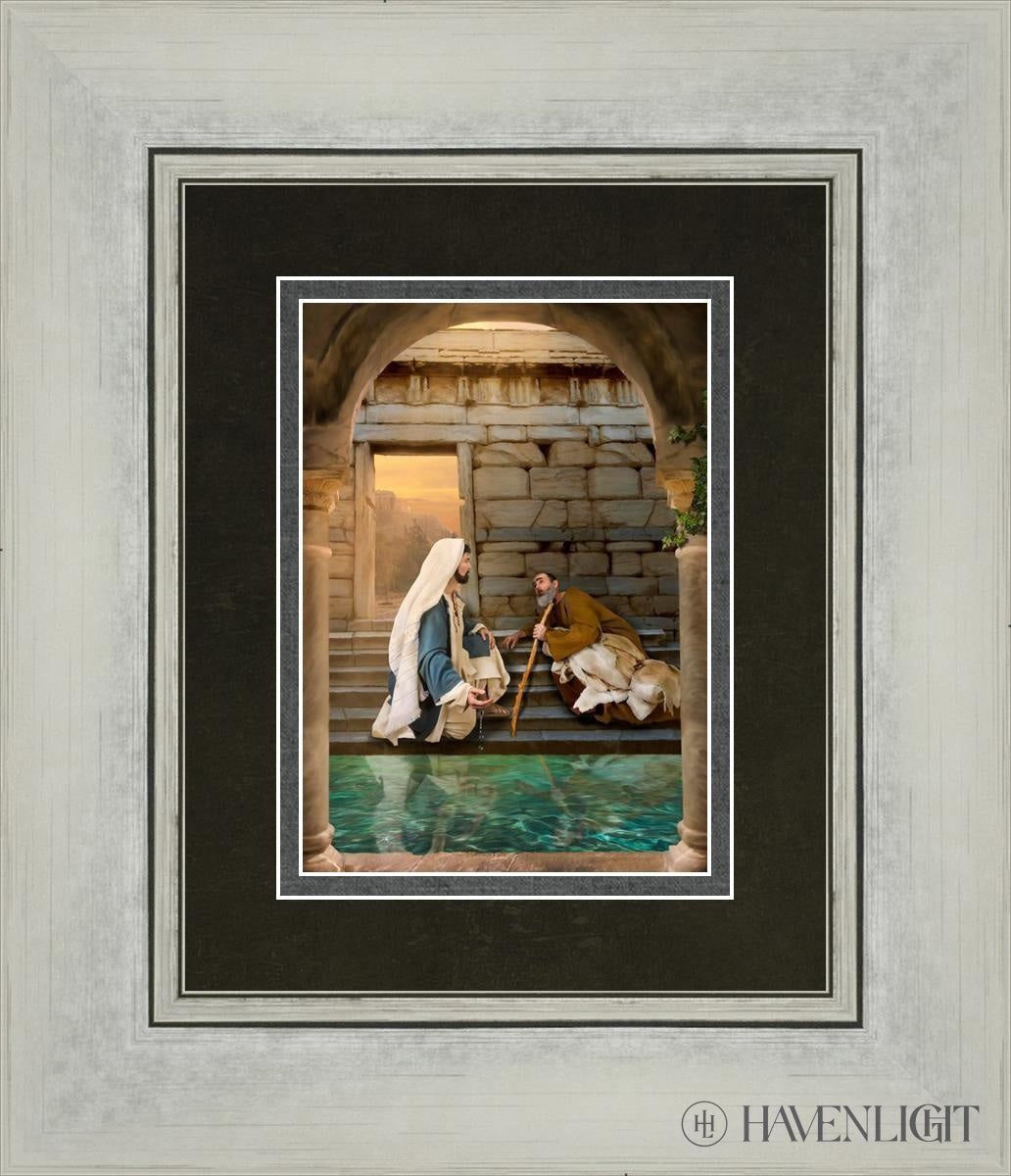 Living Water At Bethesda Open Edition Print / 5 X 7 Silver 12 1/4 14 Art