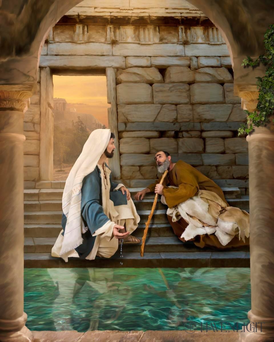 Living Water At Bethesda Open Edition Print / 8 X 10 Only Art