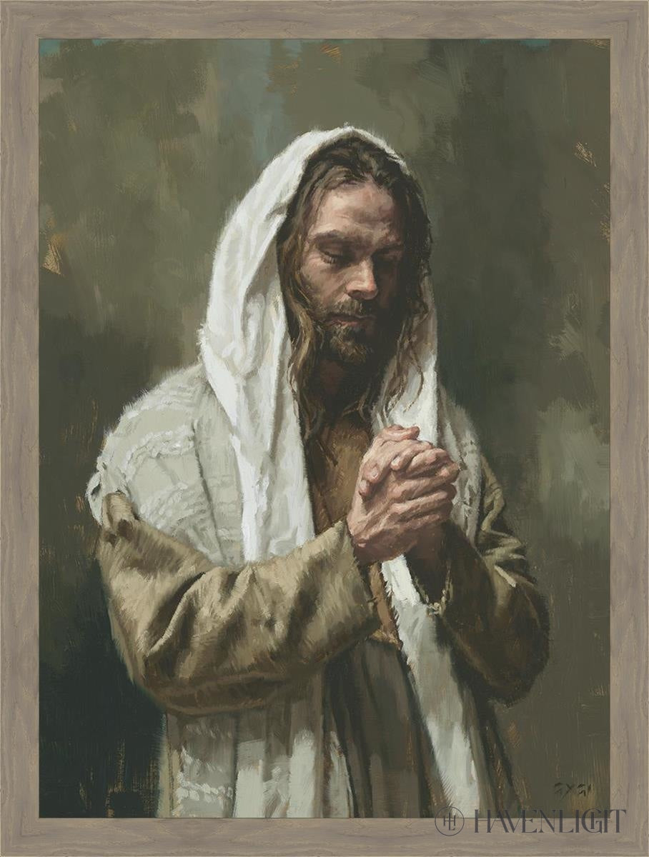 The Lords Prayer Open Edition Canvas / 33 X 45 Light Brown Wood Grain 37 1/4 49 Art