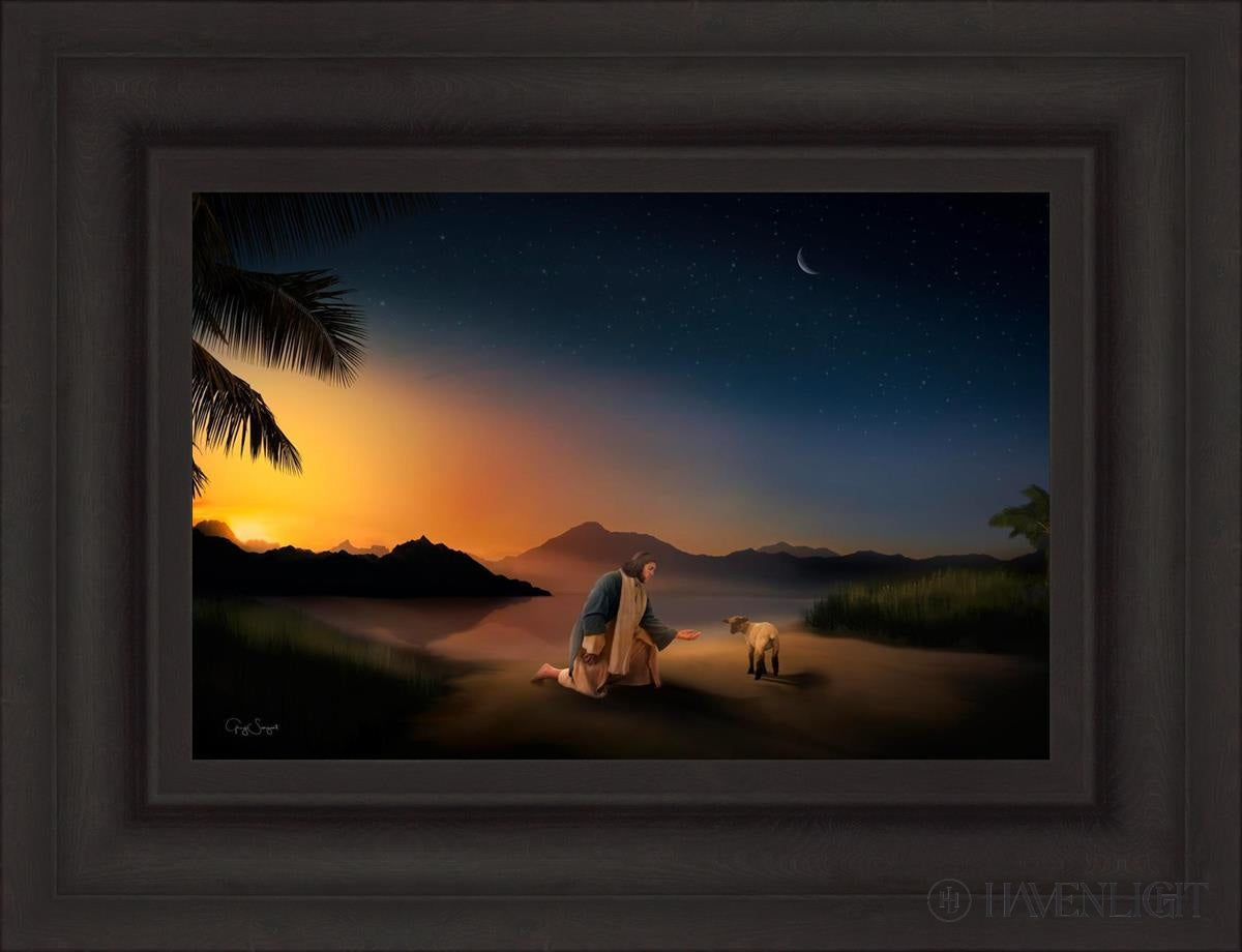 Time With The Lamb Open Edition Canvas / 18 X 12 Brown 25 3/4 19 Art