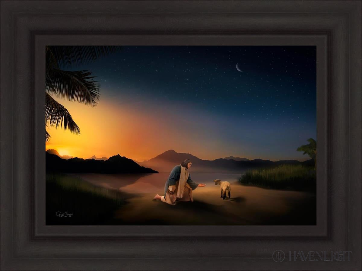 Time With The Lamb Open Edition Canvas / 24 X 16 Brown 31 3/4 23 Art