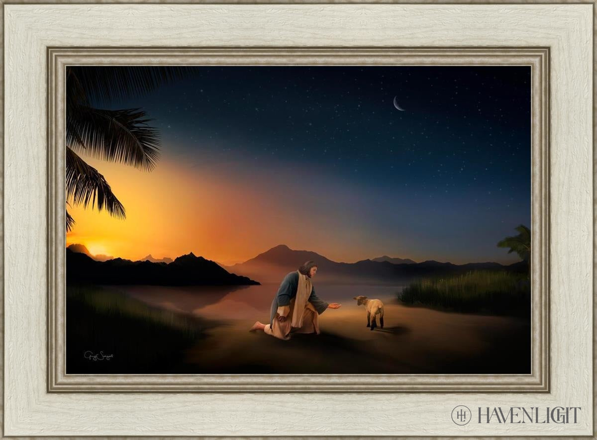 Time With The Lamb Open Edition Canvas / 24 X 16 Ivory 30 1/2 22 Art