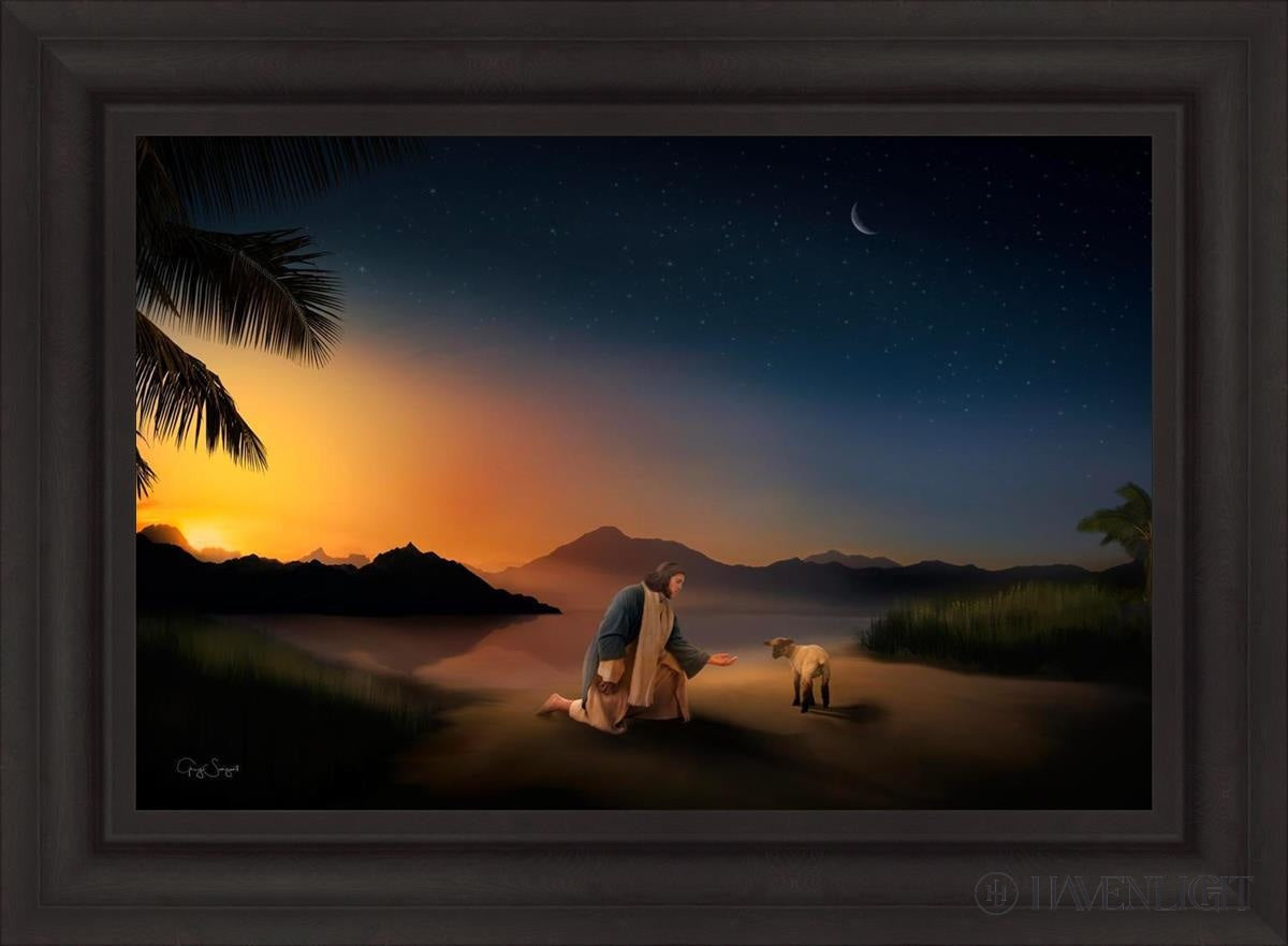 Time With The Lamb Open Edition Canvas / 30 X 20 Brown 37 3/4 27 Art