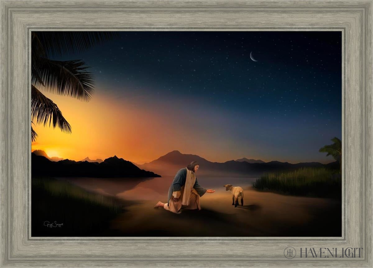 Time With The Lamb Open Edition Canvas / 30 X 20 Gray 35 3/4 25 Art