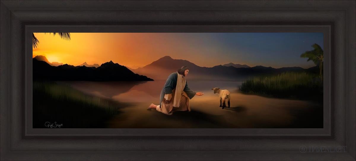 Time With The Lamb Open Edition Canvas / 36 X 12 Brown 43 3/4 19 Art