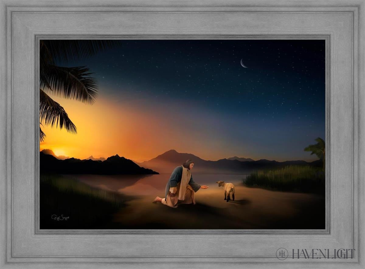 Time With The Lamb Open Edition Canvas / 36 X 24 Gray 45 3/4 33 Art