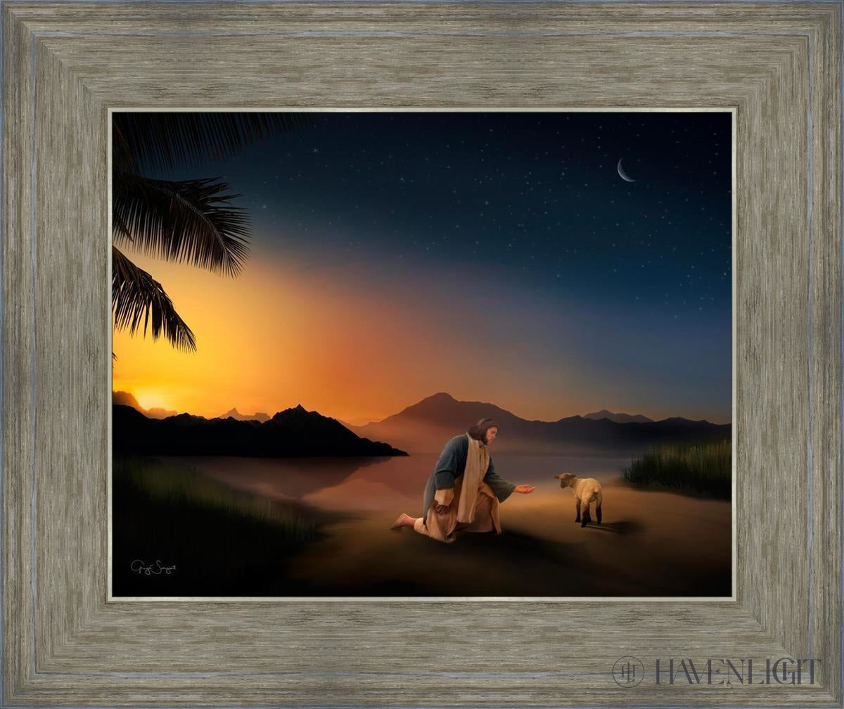 Time With The Lamb Open Edition Print / 14 X 11 Gray 18 3/4 15 Art