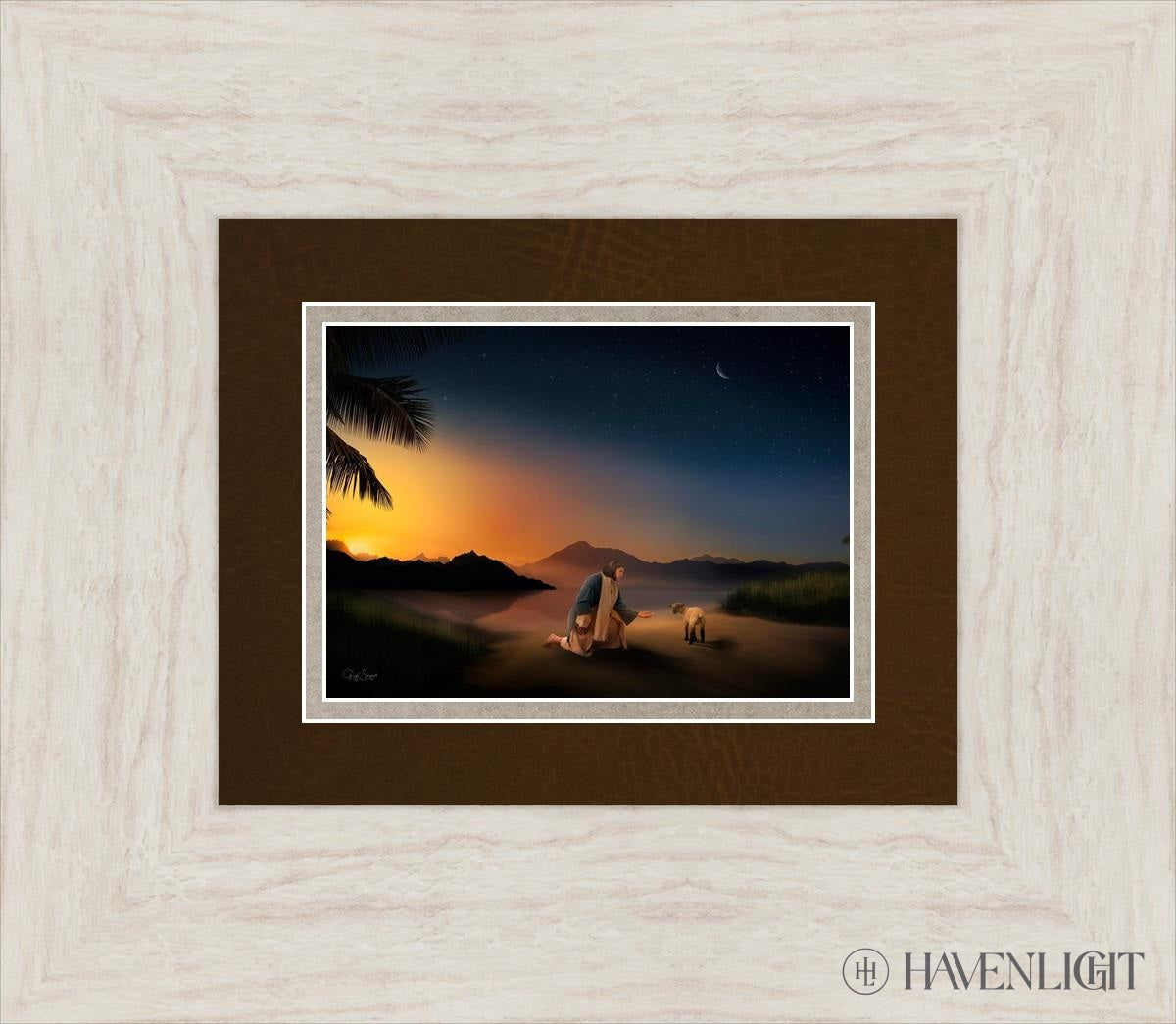 Time With The Lamb Open Edition Print / 7 X 5 Ivory 15 1/2 13 Art