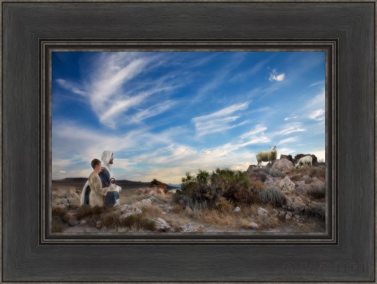 Training The Young Shepherd Open Edition Canvas / 18 X 12 Black 24 1/2 Art