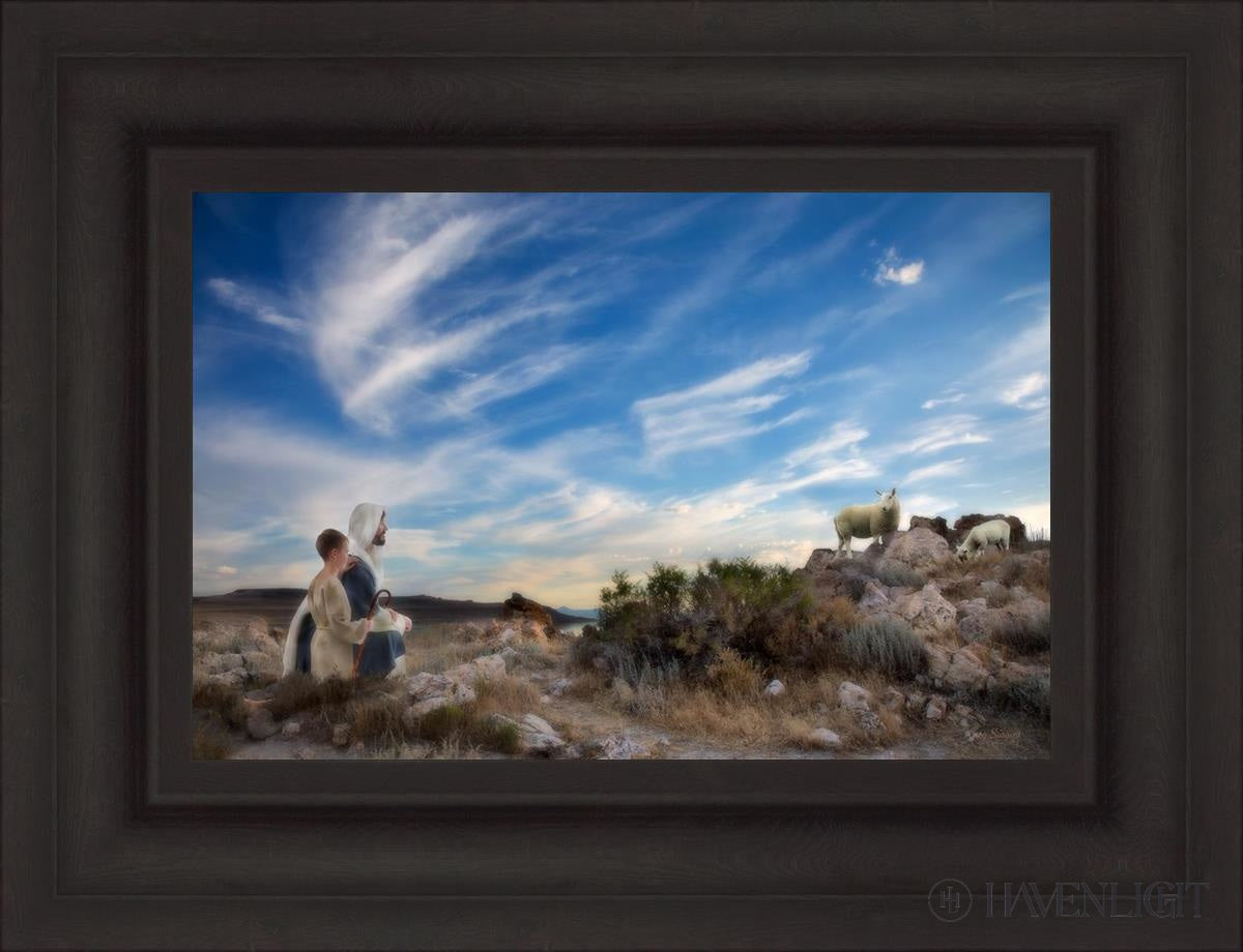 Training The Young Shepherd Open Edition Canvas / 18 X 12 Brown 25 3/4 19 Art