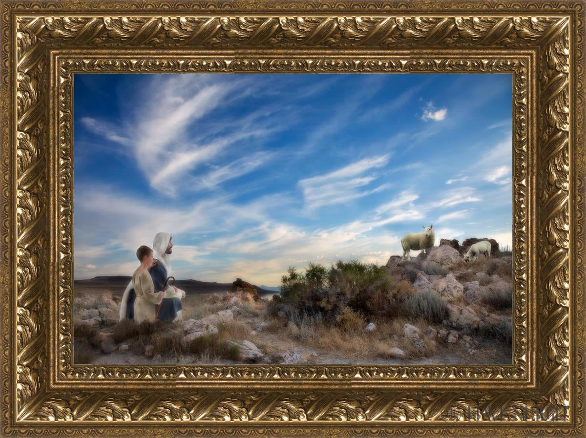 Training The Young Shepherd Open Edition Canvas / 18 X 12 Gold 23 3/4 17 Art