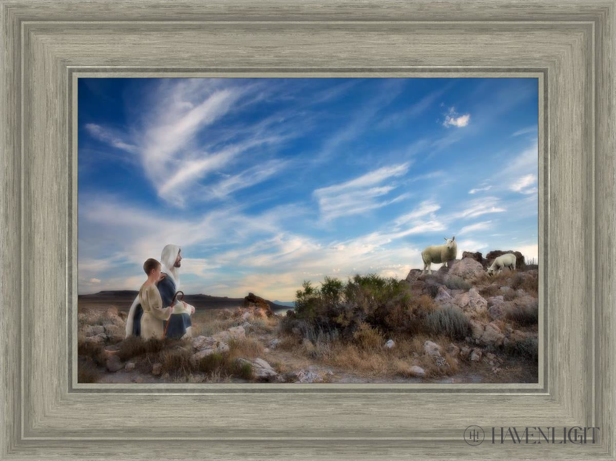 Training The Young Shepherd Open Edition Canvas / 18 X 12 Gray 23 3/4 17 Art
