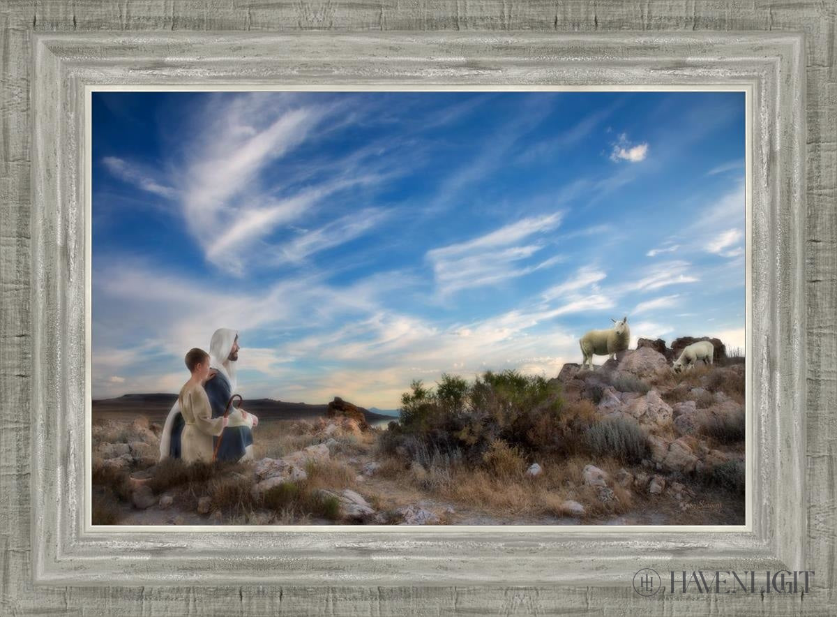 Training The Young Shepherd Open Edition Canvas / 18 X 12 Silver 22 3/4 16 Art