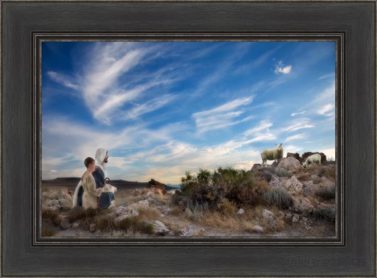 Training The Young Shepherd Open Edition Canvas / 24 X 16 Black 30 1/2 22 Art