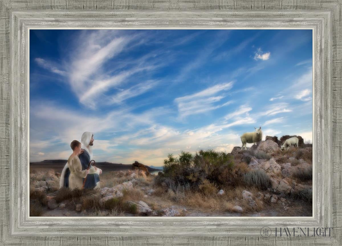 Training The Young Shepherd Open Edition Canvas / 24 X 16 Silver 28 3/4 20 Art