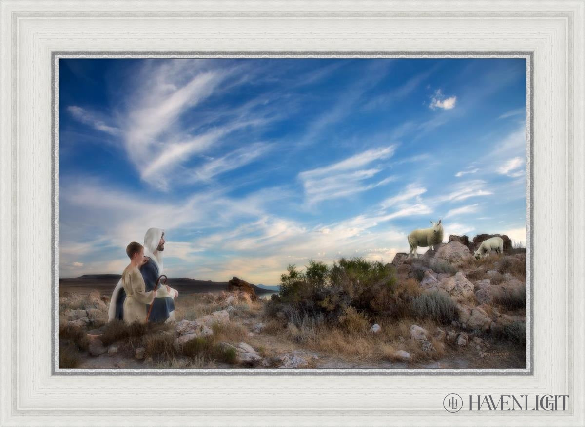 Training The Young Shepherd Open Edition Canvas / 24 X 16 White 29 3/4 21 Art