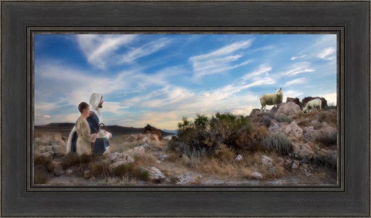 Training The Young Shepherd Open Edition Canvas / 30 X 15 Black 36 1/2 21 Art