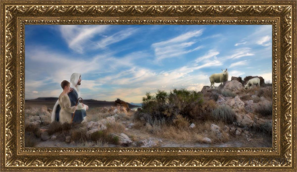 Training The Young Shepherd Open Edition Canvas / 30 X 15 Gold 35 3/4 20 Art