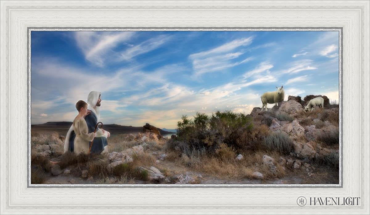 Training The Young Shepherd Open Edition Canvas / 30 X 15 White 35 3/4 20 Art
