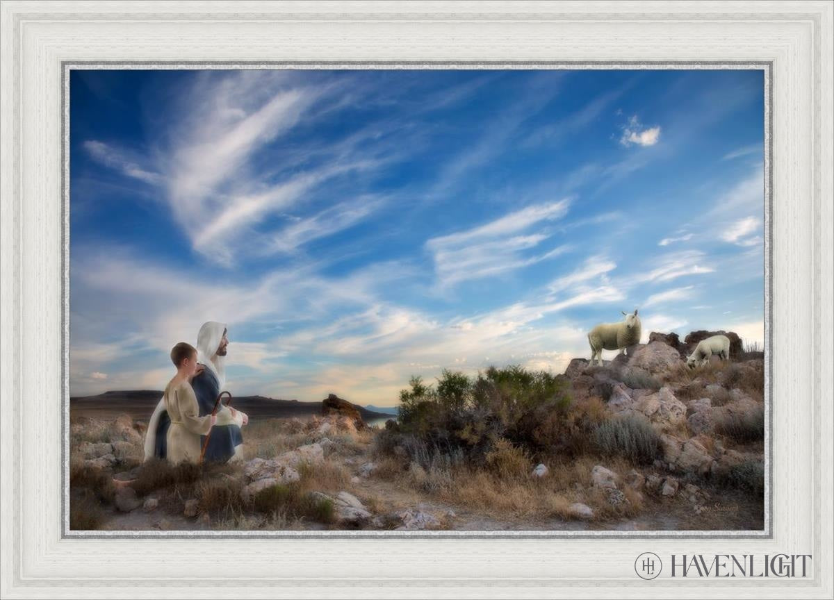 Training The Young Shepherd Open Edition Canvas / 30 X 20 White 35 3/4 25 Art