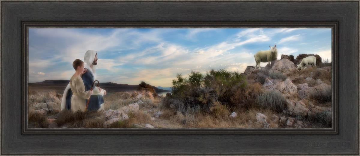 Training The Young Shepherd Open Edition Canvas / 36 X 12 Black 42 1/2 18 Art
