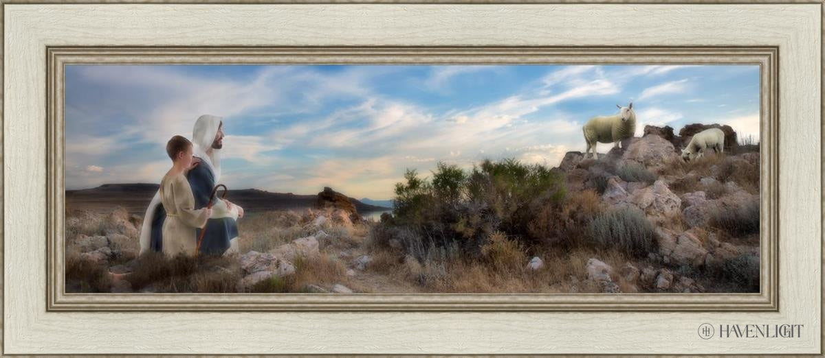Training The Young Shepherd Open Edition Canvas / 36 X 12 Ivory 42 1/2 18 Art