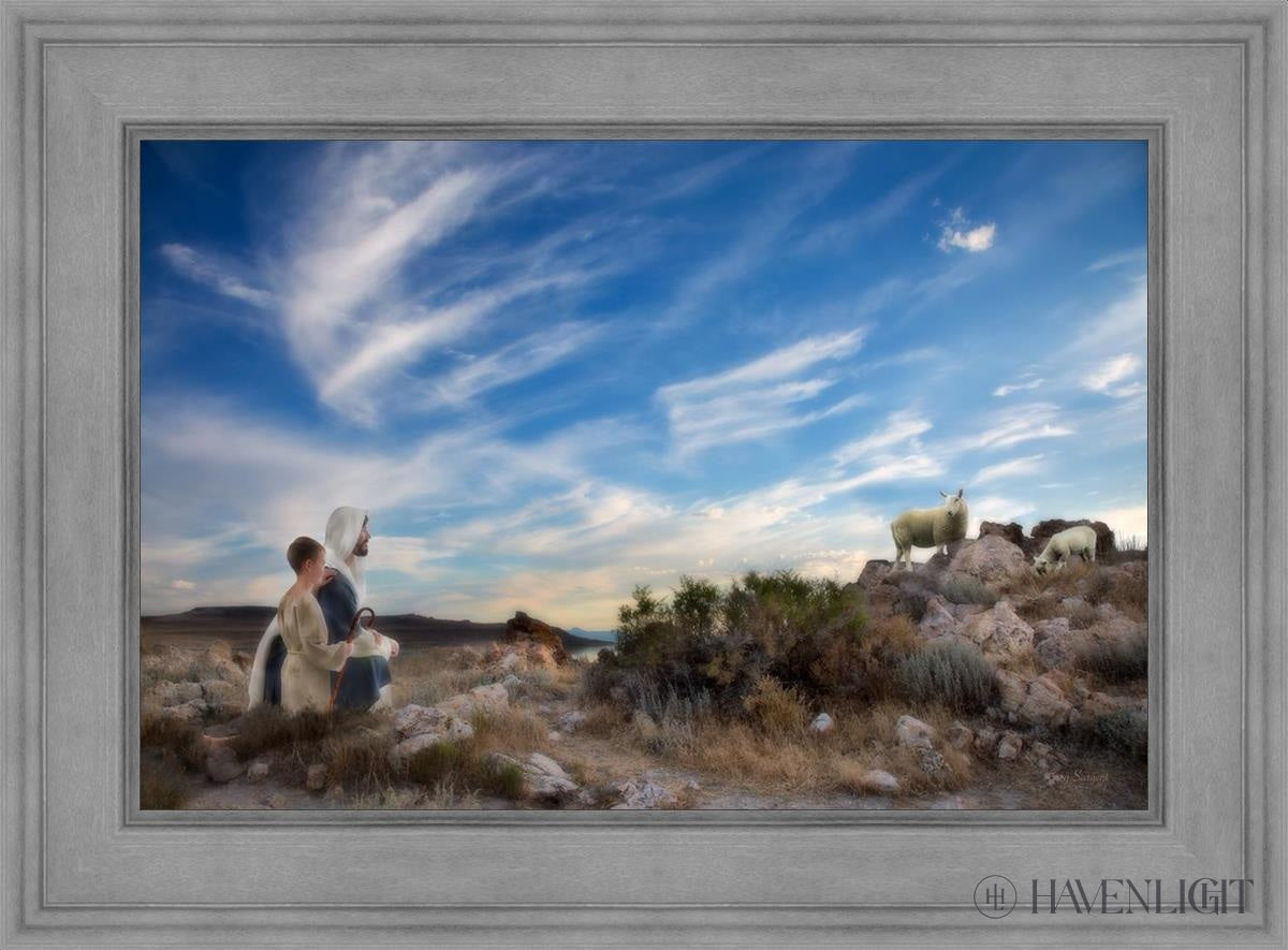 Training The Young Shepherd Open Edition Canvas / 36 X 24 Gray 45 3/4 33 Art