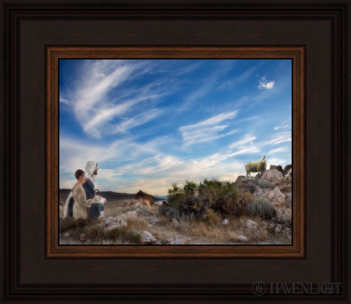 Training The Young Shepherd Open Edition Print / 10 X 8 Brown 14 3/4 12 Art