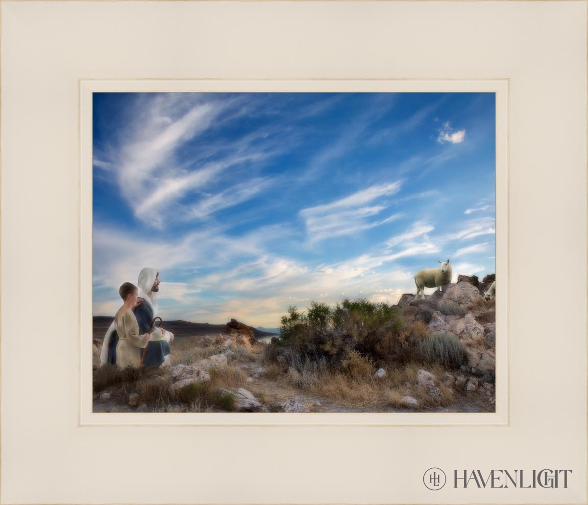 Training The Young Shepherd Open Edition Print / 10 X 8 White 14 1/4 12 Art