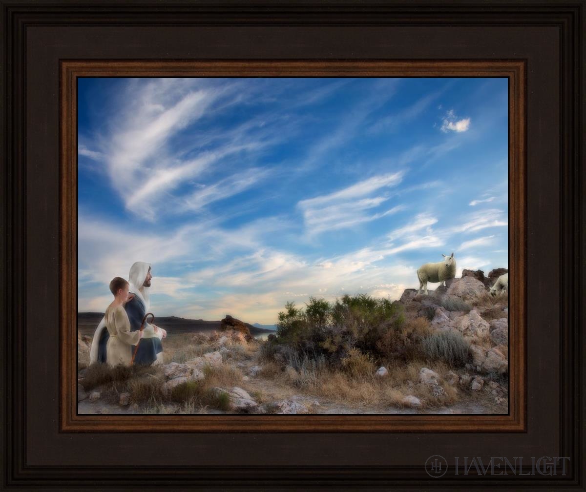 Training The Young Shepherd Open Edition Print / 14 X 11 Brown 18 3/4 15 Art