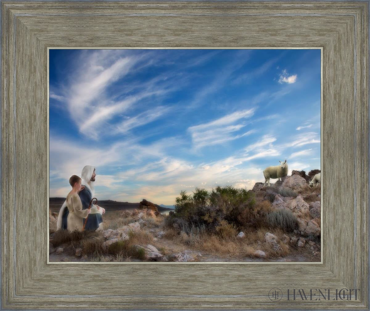 Training The Young Shepherd Open Edition Print / 14 X 11 Gray 18 3/4 15 Art
